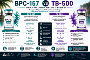 BPC-157 vs TB-500 comparison for recovery healing and muscle repair