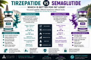 Tirzepatide vs Semaglutide | Which Is Better for Fat Loss? 2 Tirzepatide vs Semaglutide comparison for fat loss showing appetite control speed and weight loss differences