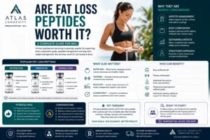 Guide explaining whether fat loss peptides are worth it including body composition appetite management and wellness support