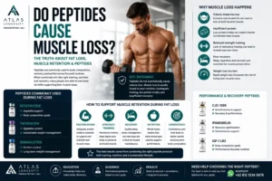 Do Peptides Cause Muscle Loss? | Muscle Preservation Guide 2 Guide explaining muscle retention fat loss body composition and peptide education