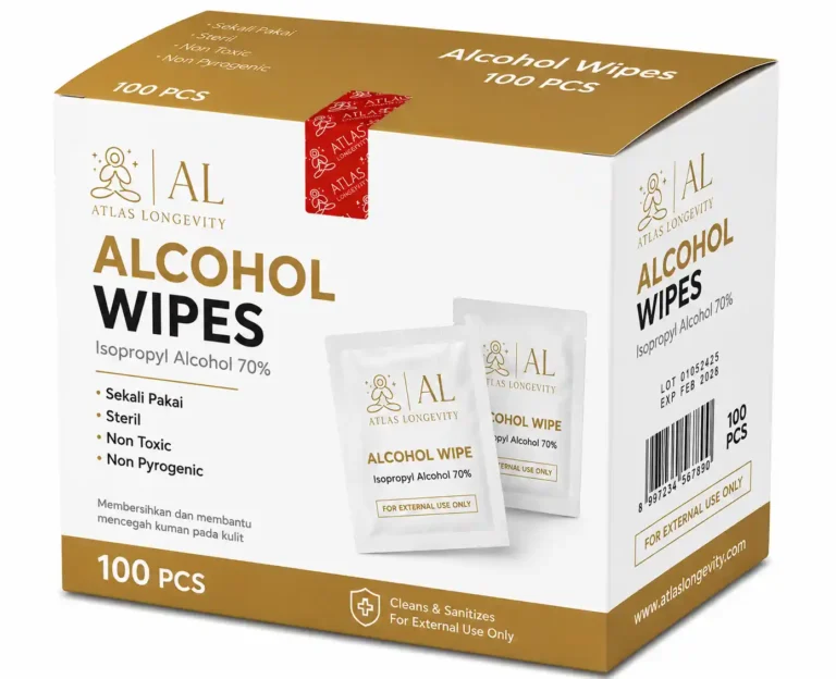 Alcohol wipes 100 pcs for peptide injections and skin preparation in Bali
