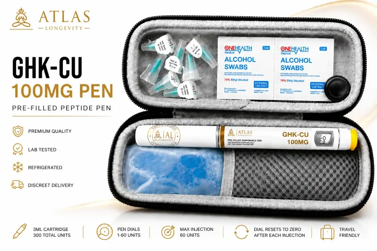 GHK-Cu 100mg peptide pen for skin hair and anti-aging support in Bali