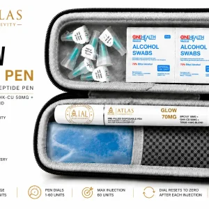Glow Plus 70mg peptide pen with GHK-Cu BPC-157 TB-500 for skin and recovery in Bali