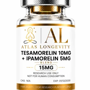 Tesamorelin 10mg and Ipamorelin 5mg peptide blend available in Bali