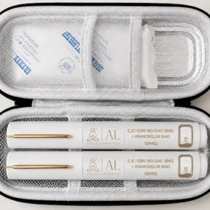 CJC-1295 No DAC 5mg and Ipamorelin 5mg peptide pen available in Bali