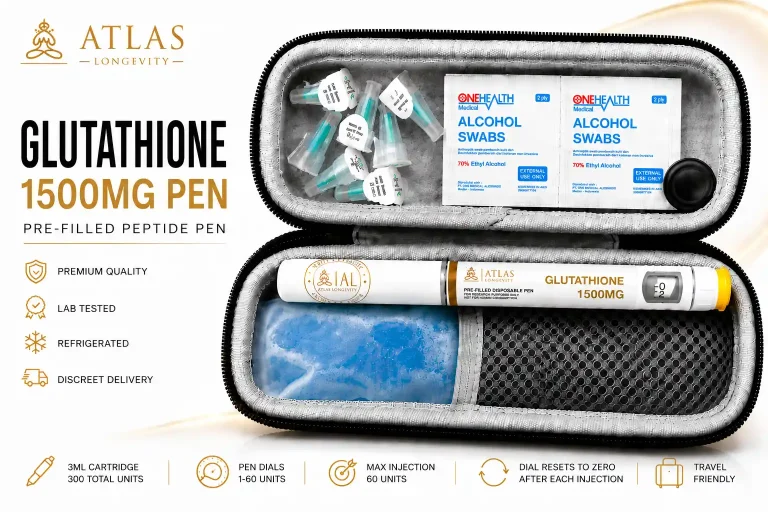 Glutathione 1500mg pen for skin glow and antioxidant support in Bali
