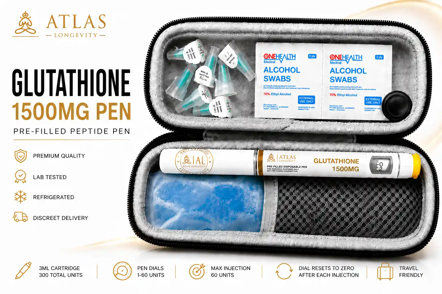 Glutathione Pen 1500mg Bali Glutathione 1500mg pen for skin glow and antioxidant support in Bali