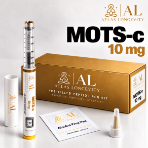 MOTS-C 10mg peptide pen available in Bali from Atlas Longevity
