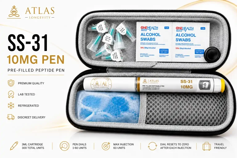 SS-31 10mg peptide pen available in Bali from Atlas Longevity