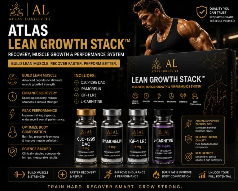Atlas Lean Growth Stack muscle growth and recovery bundle available in Bali