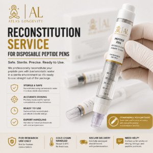 Disposable peptide pen reconstitution service available in Bali