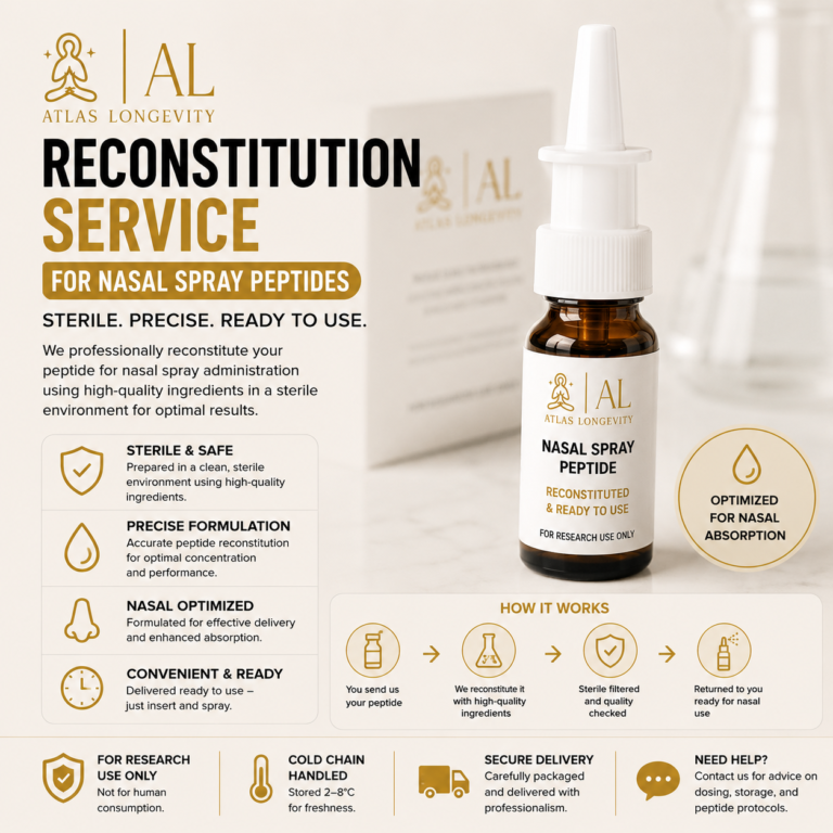 Peptide nasal spray reconstitution service available in Bali