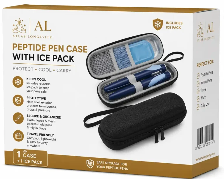 Peptide pen travel case with reusable ice pack available in Bali