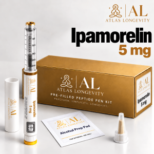 Ipamorelin 5mg peptide pen available in Bali from Atlas Longevity