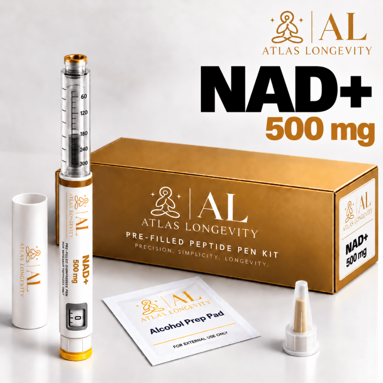 NAD+ 500mg peptide pen available in Bali from Atlas Longevity