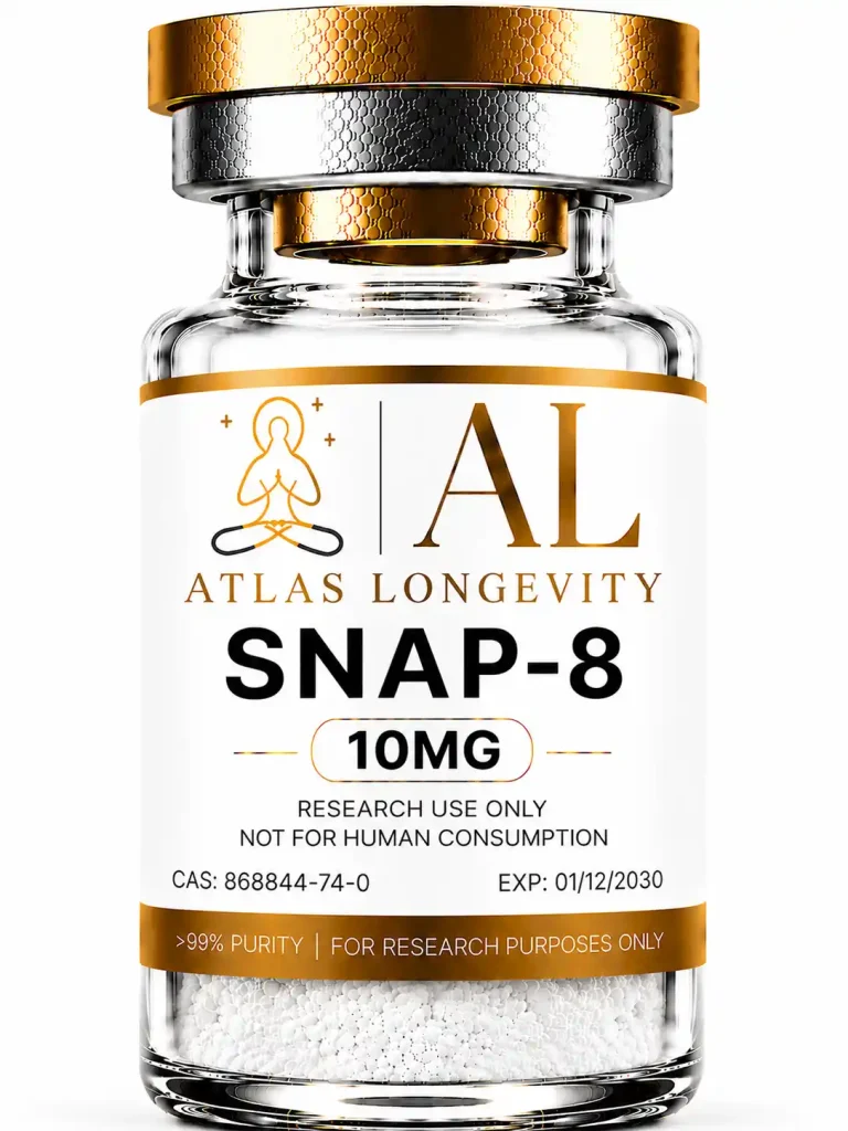 SNAP-8 10mg peptide vial available in Bali from Atlas Longevity