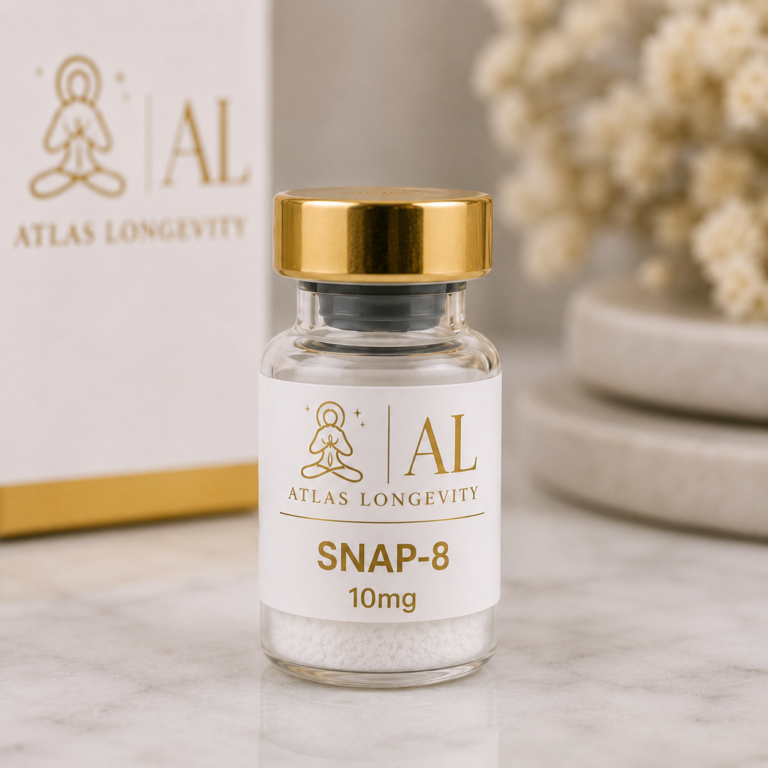 SNAP-8 10mg peptide vial available in Bali from Atlas Longevity