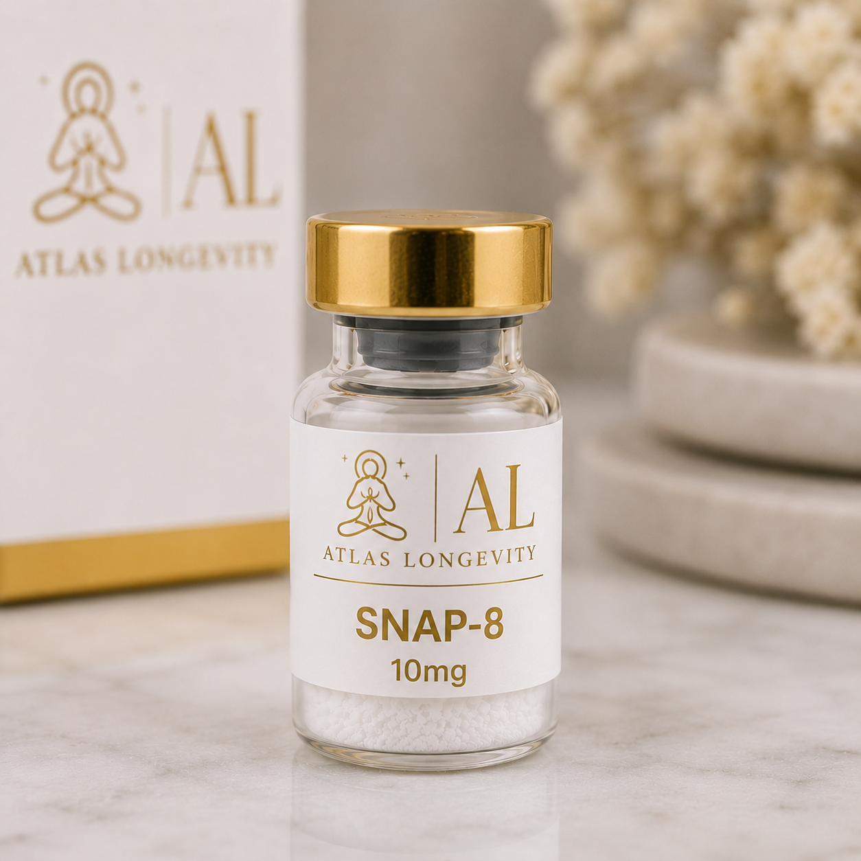Buy SNAP-8 10mg Bali SNAP-8 10mg peptide vial available in Bali from Atlas Longevity