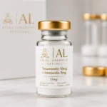 Tesamorelin 10mg and Ipamorelin 5mg peptide blend available in Bali