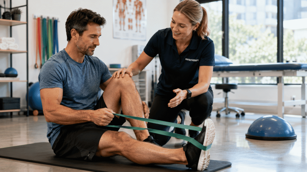 Recovery support discussed during a peptide consultation guide for active adults.