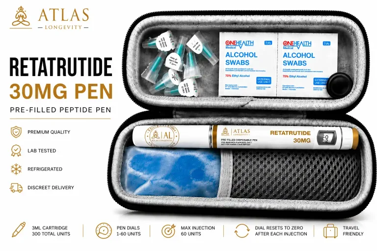 Retatrutide 30mg peptide pen for fat loss and appetite control in Bali