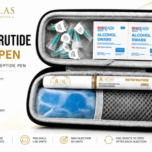 Retatrutide 5mg peptide pen available in Bali from Atlas Longevity