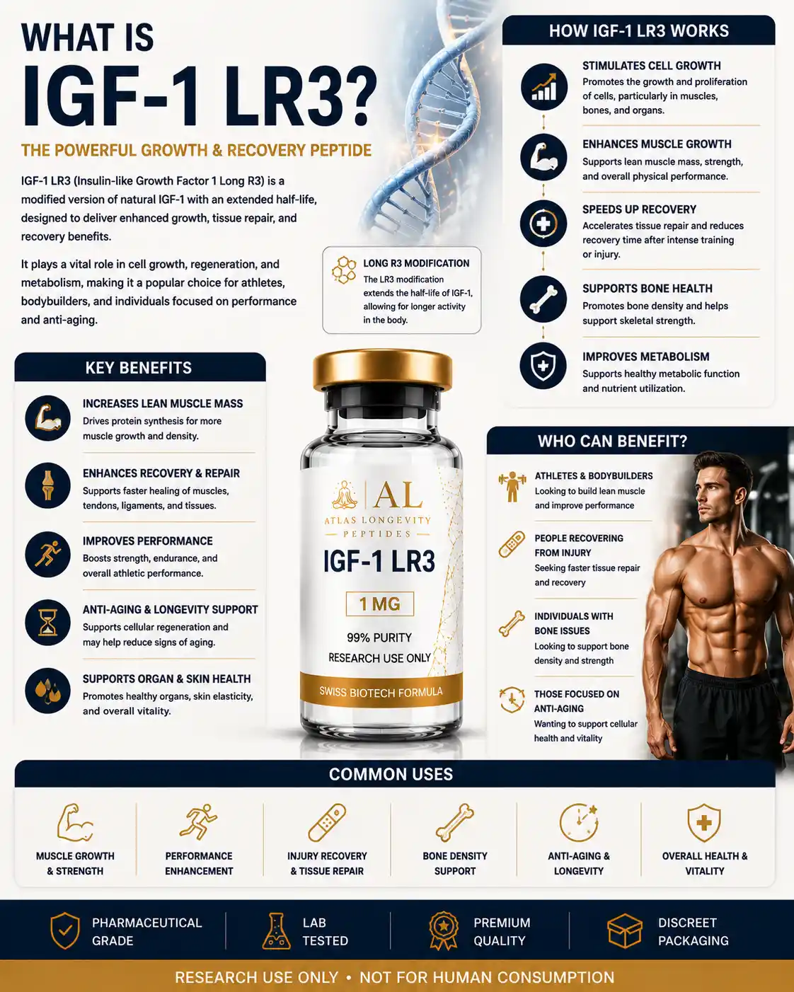 What Is IGF-1 LR3? Complete Guide | IGF-1 LR3 Bali & Indonesia 1 What is IGF-1 LR3 guide explaining growth factor research performance recovery and peptide education in Bali Indonesia