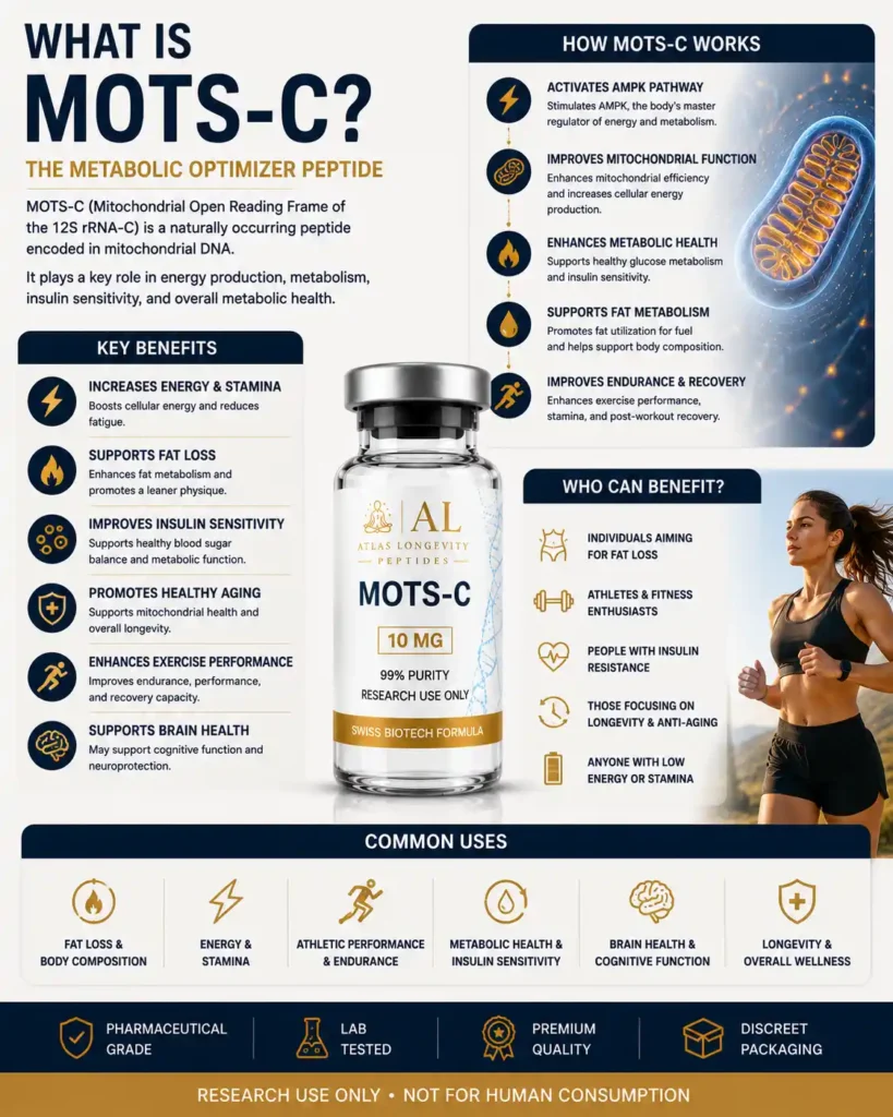 Insights 5 What is MOTS-C guide explaining mitochondrial peptide research longevity wellness and peptide education in Bali Indonesia