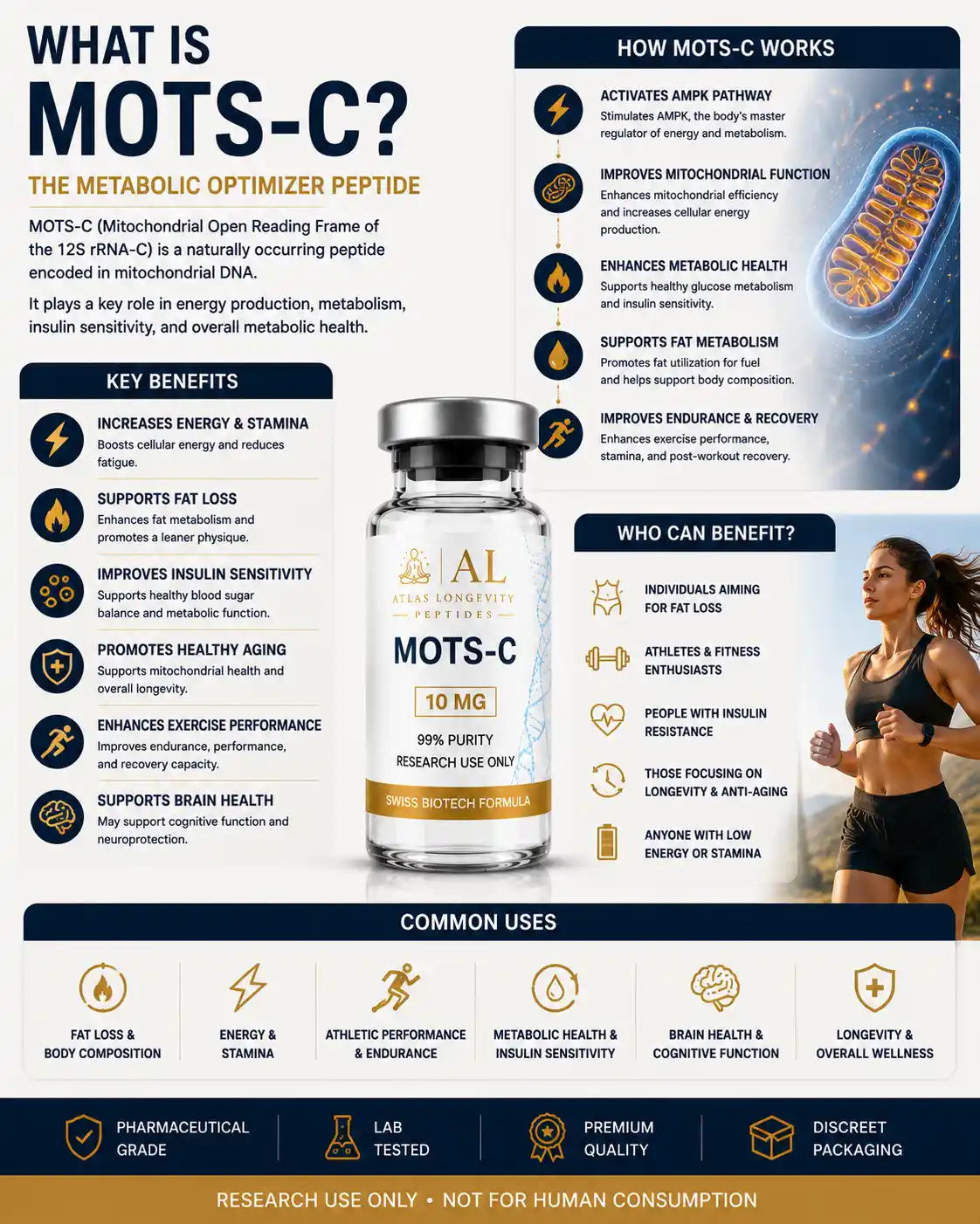 What is MOTS-C guide explaining mitochondrial peptide research longevity wellness and peptide education in Bali Indonesia