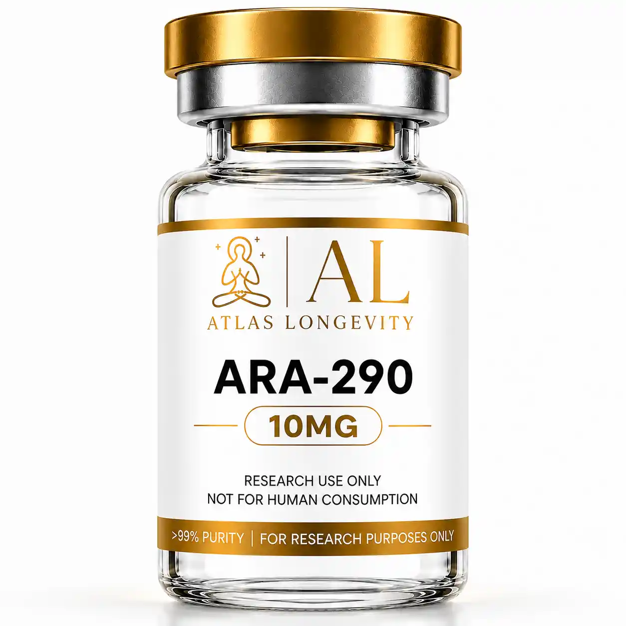 ARA-290 10mg Bali – Atlas Longevity ARA-290 10mg research peptide vial Atlas Longevity Bali