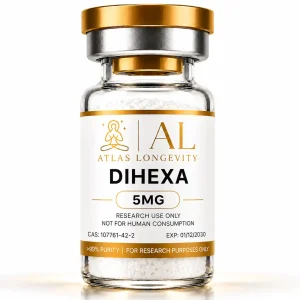 Dihexa 5mg peptide vial available in Bali from Atlas Longevity