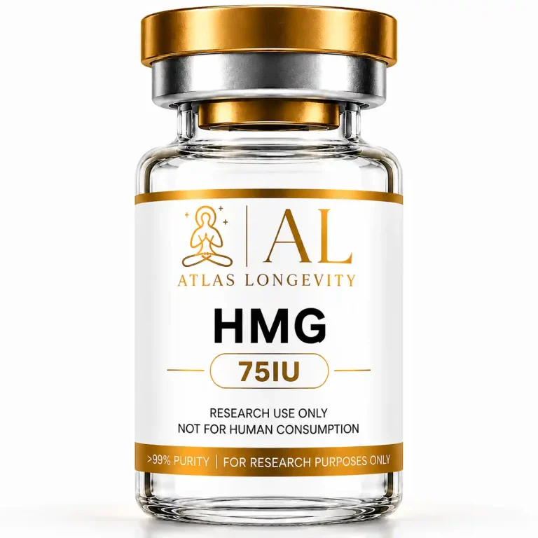 HMG 75IU Human Menopausal Gonadotropin vial Atlas Longevity Bali
