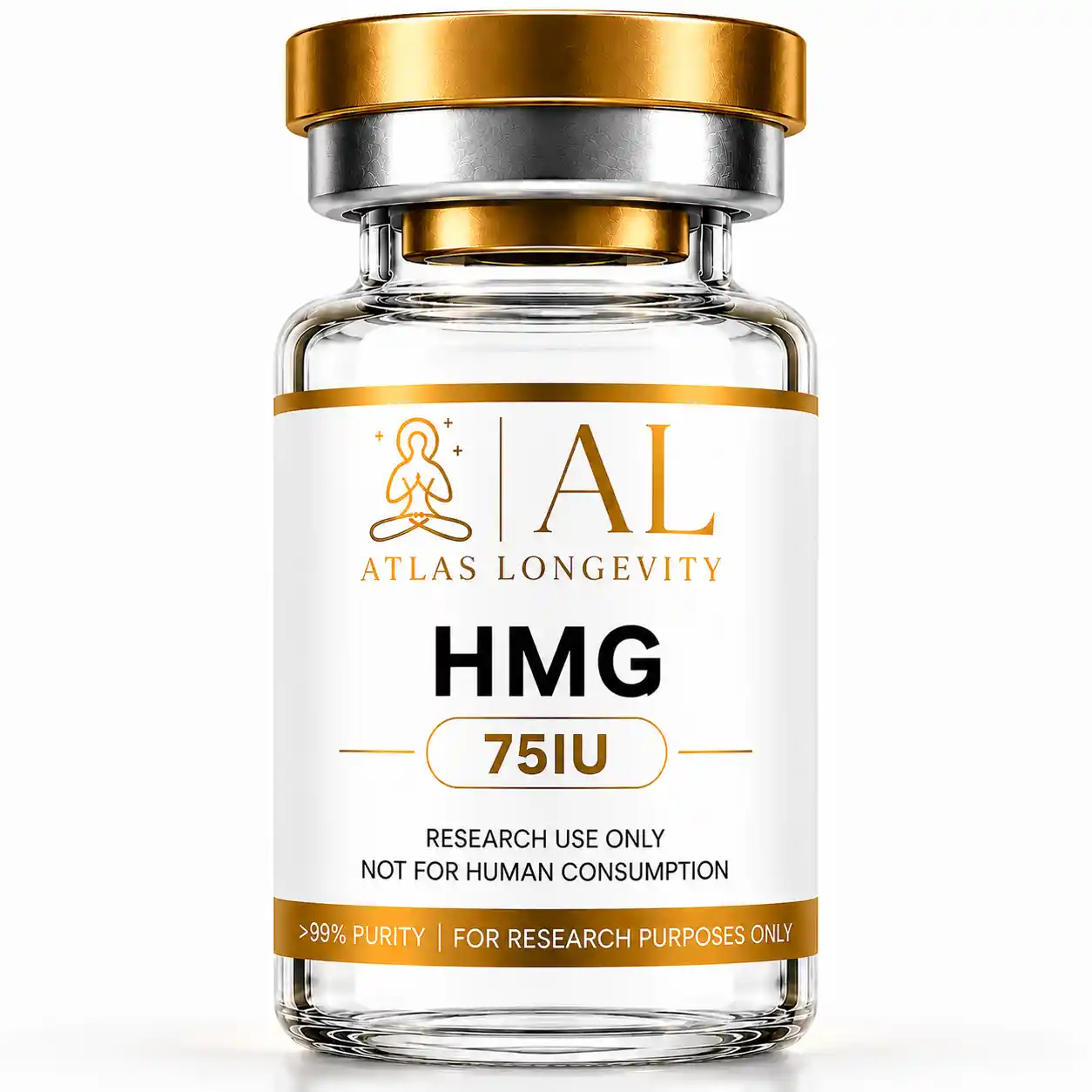 HMG 75IU Bali – Atlas Longevity HMG 75IU Human Menopausal Gonadotropin vial Atlas Longevity Bali
