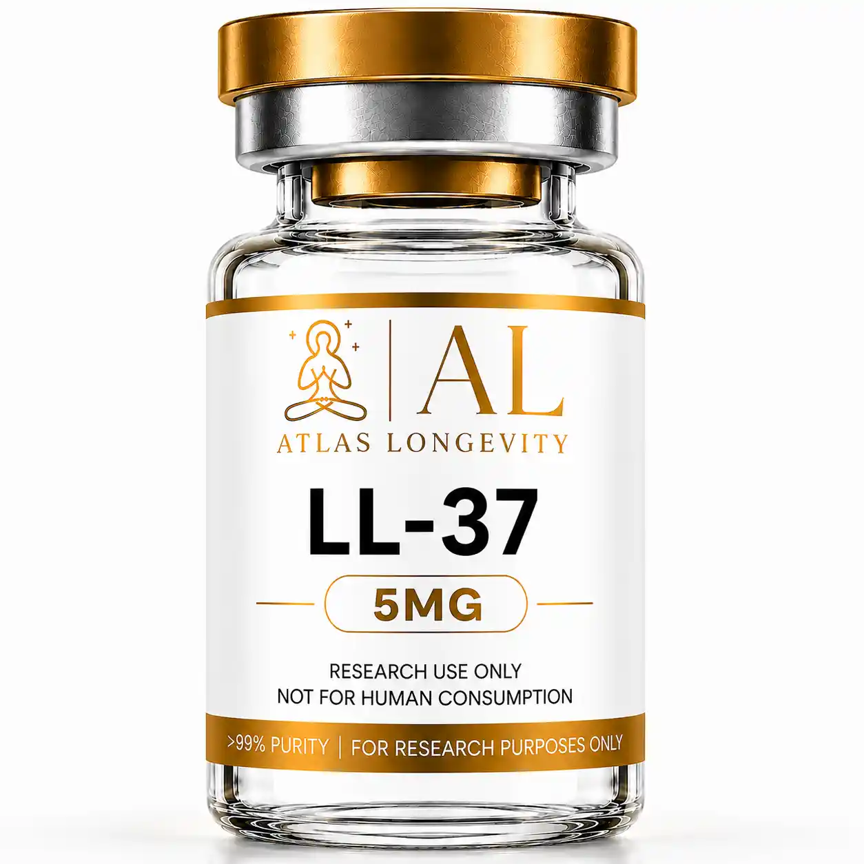 LL-37 5mg Bali – Atlas Longevity LL-37 5mg research peptide vial Atlas Longevity Bali