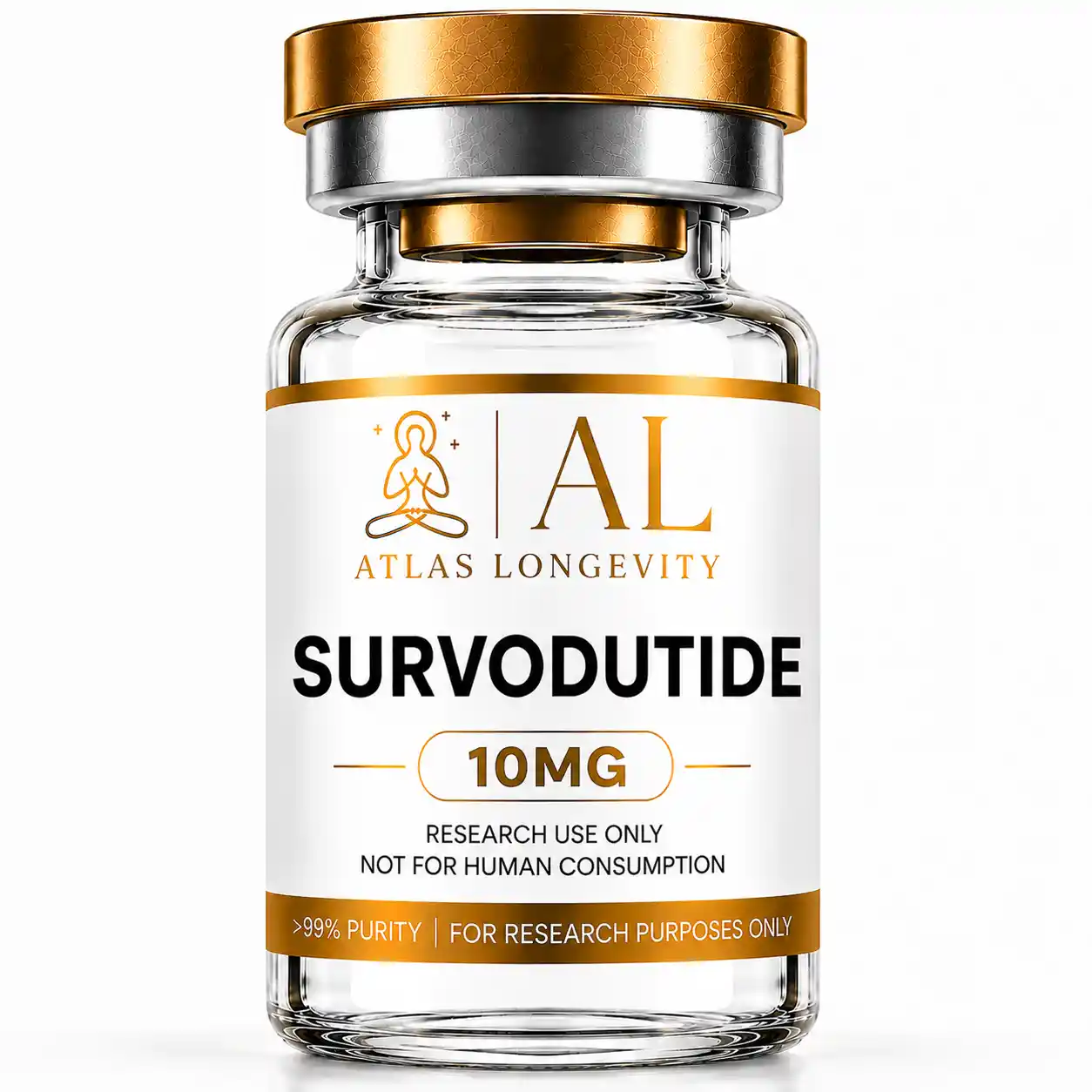 Survodutide 10mg Bali – Atlas Longevity Survodutide 10mg research peptide vial Atlas Longevity Bali