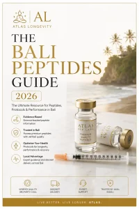Bali Peptides guide by Atlas Longevity covering peptide quality, COAs and delivery in Bali